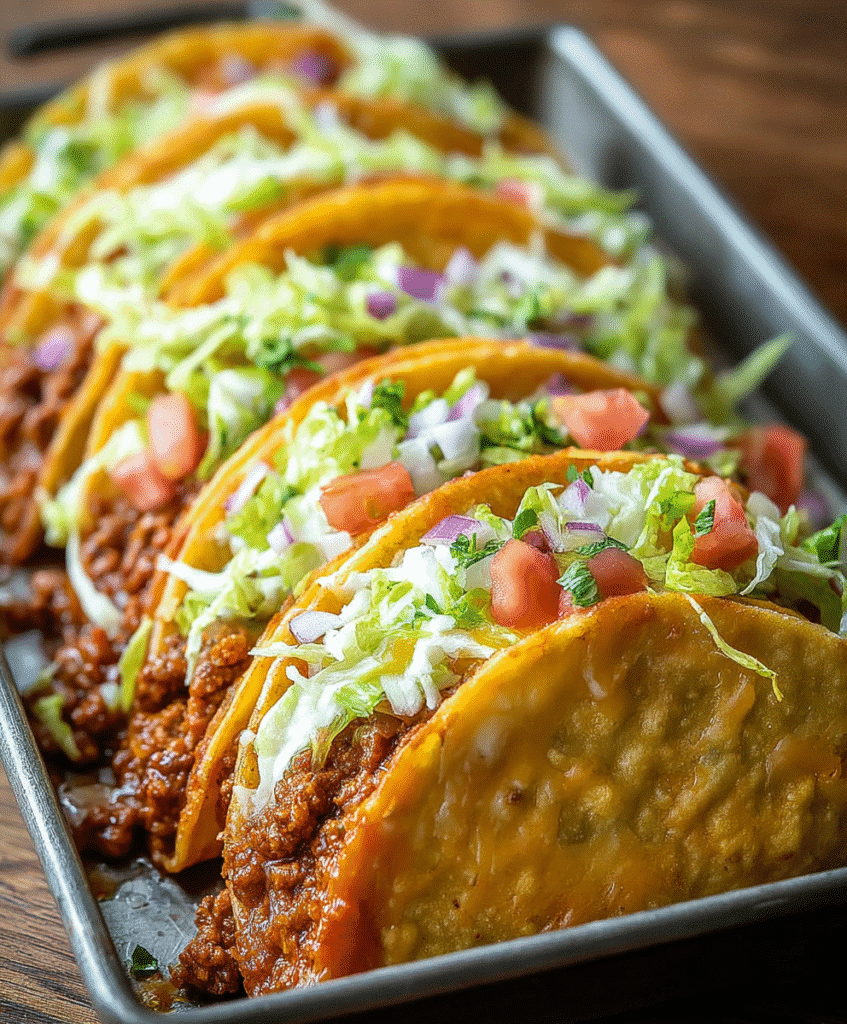 Oven-Baked Cheesy Tacos: Crispy, Loaded, and Absolutely Irresistible