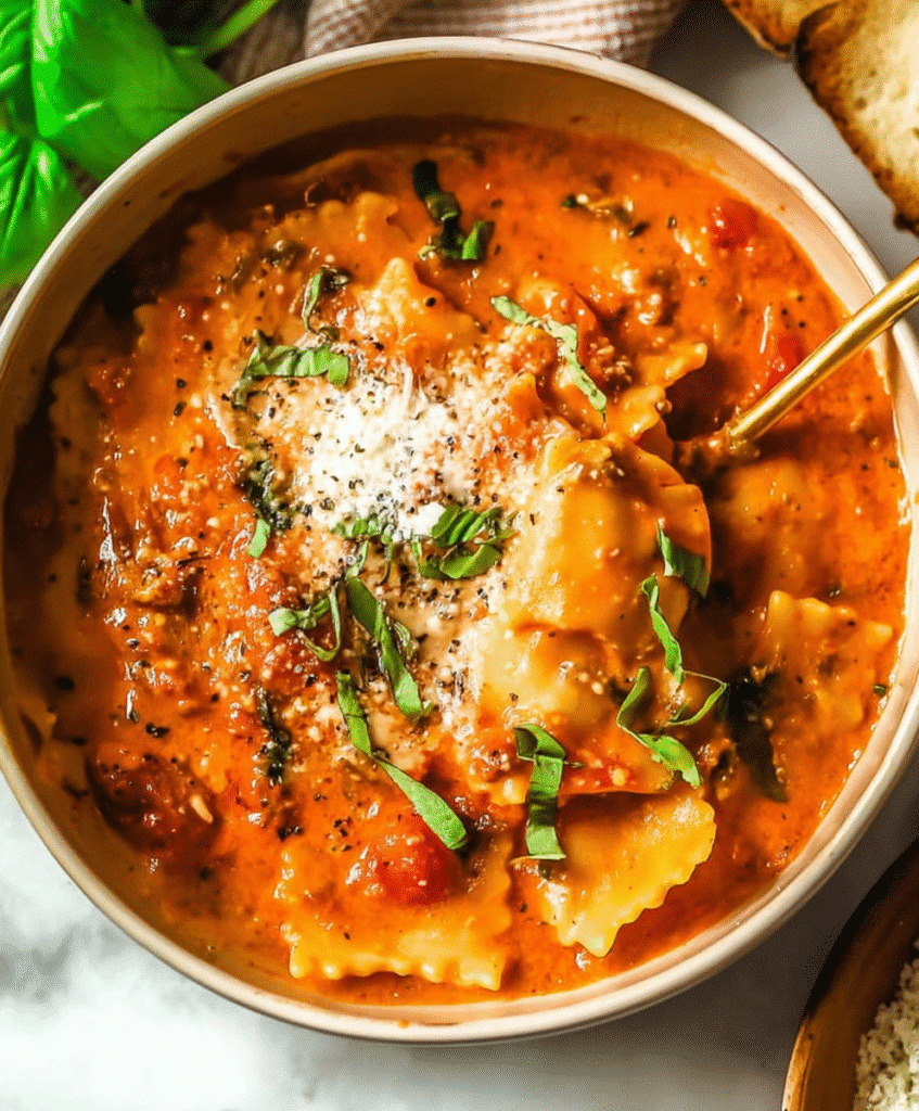 Easy Creamy Lasagna Soup