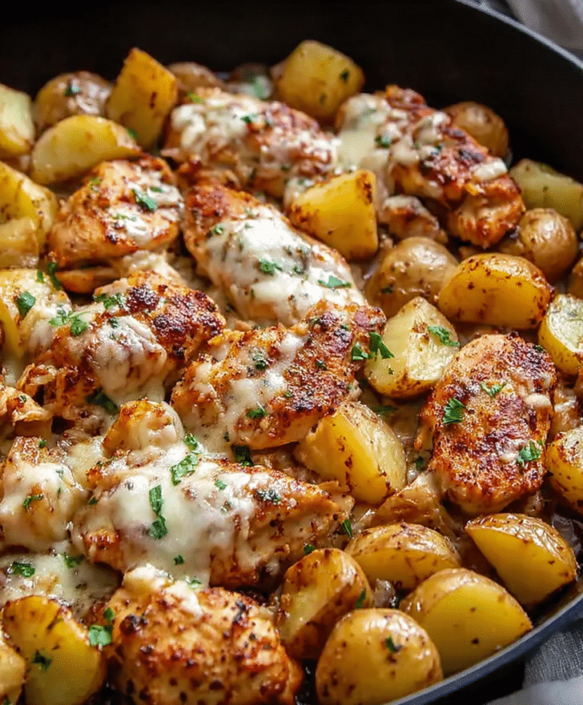 Garlic Parmesan Chicken and Potatoes (One-Pan Dinner)