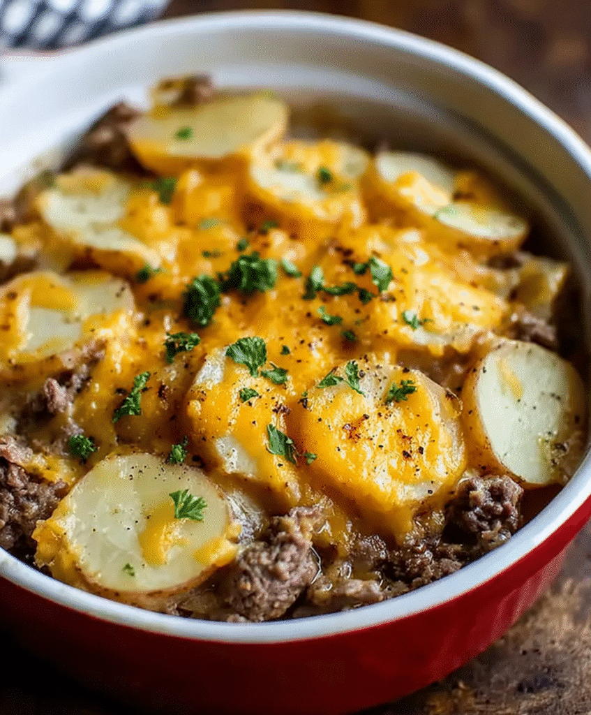 Slow Cooker Cowboy Potato Casserole