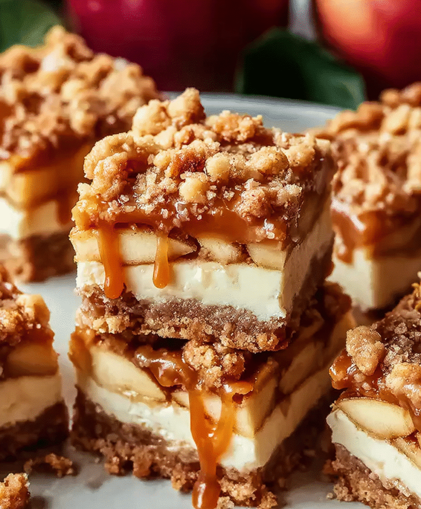 Caramel Apple Cheesecake Bars