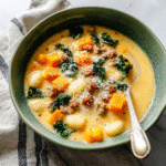 Savory Butternut Squash Gnocchi Soup