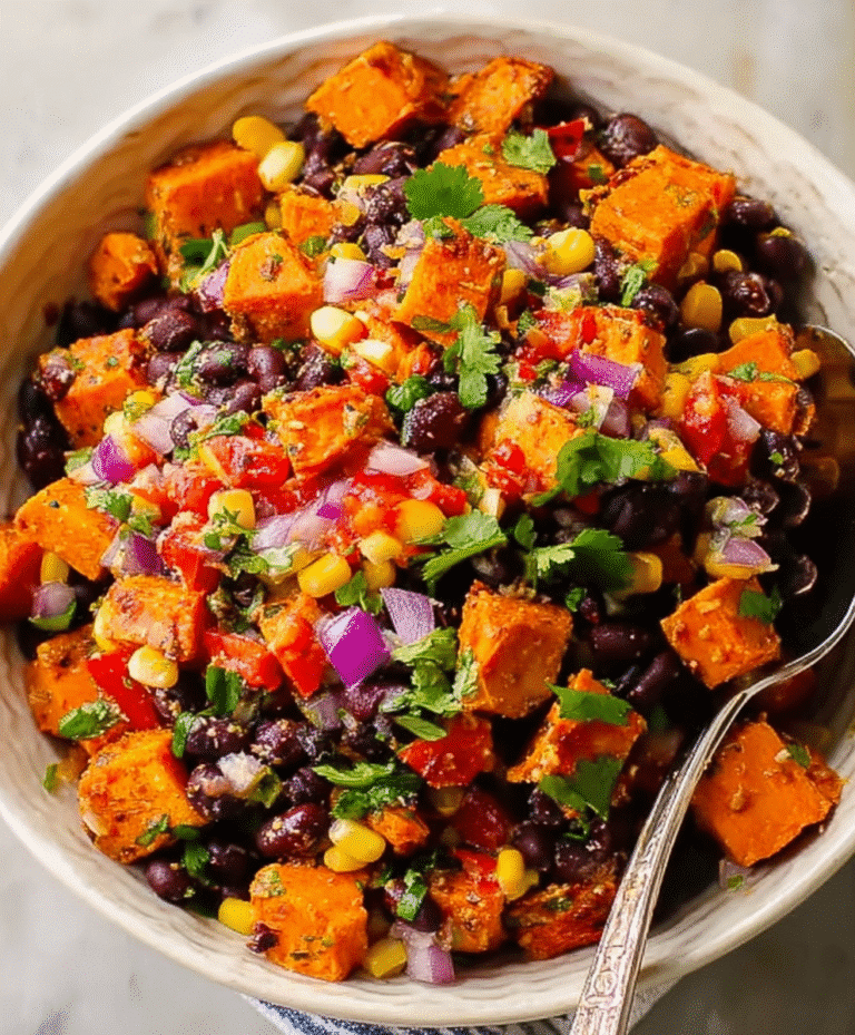 Roasted Sweet Potato Black Bean Salad