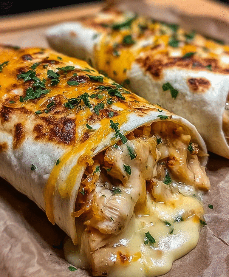Ooey-Gooey Cheesy Garlic Chicken Wraps You’ll Love!
