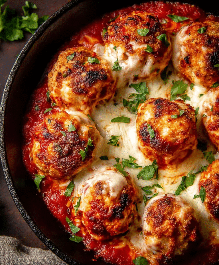 Baked Chicken Parmesan Meatballs