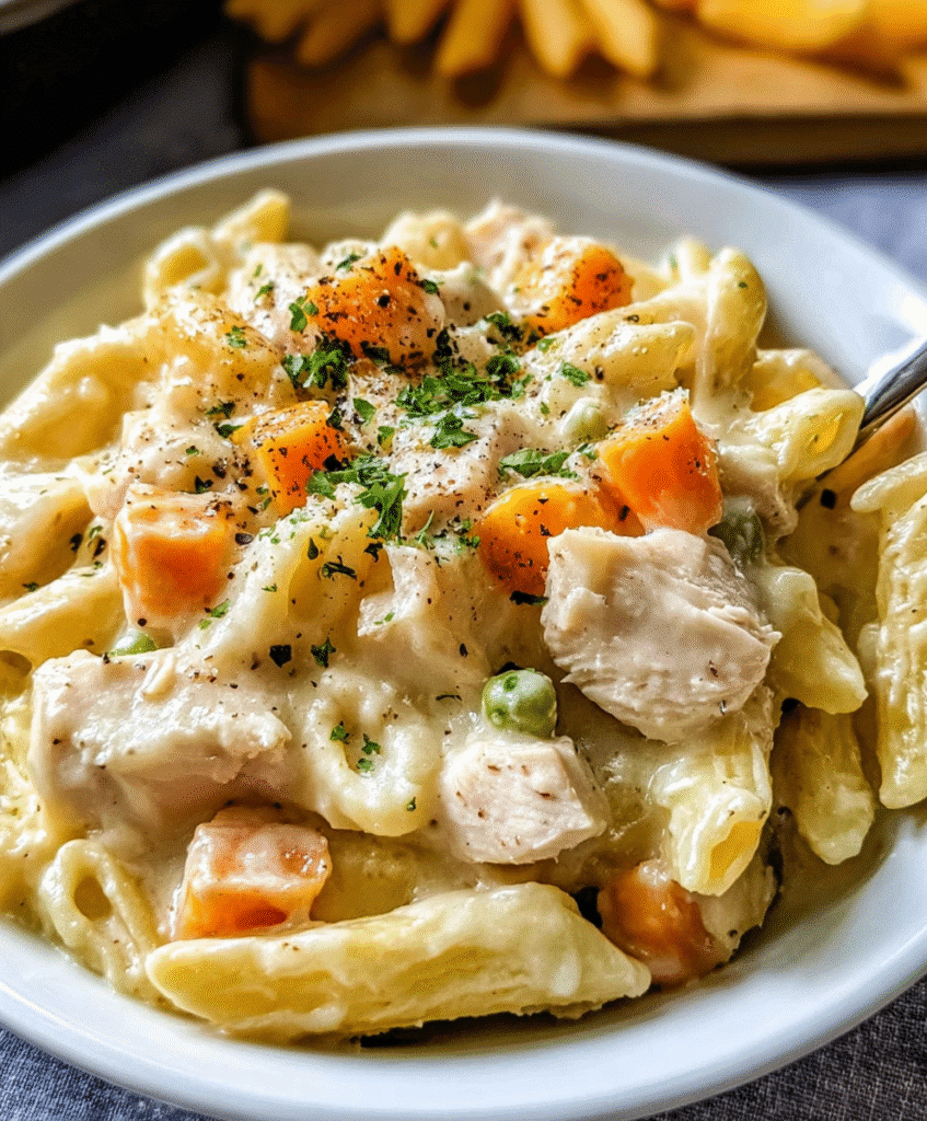 Creamy Chicken Pot Pie Pasta Recipe