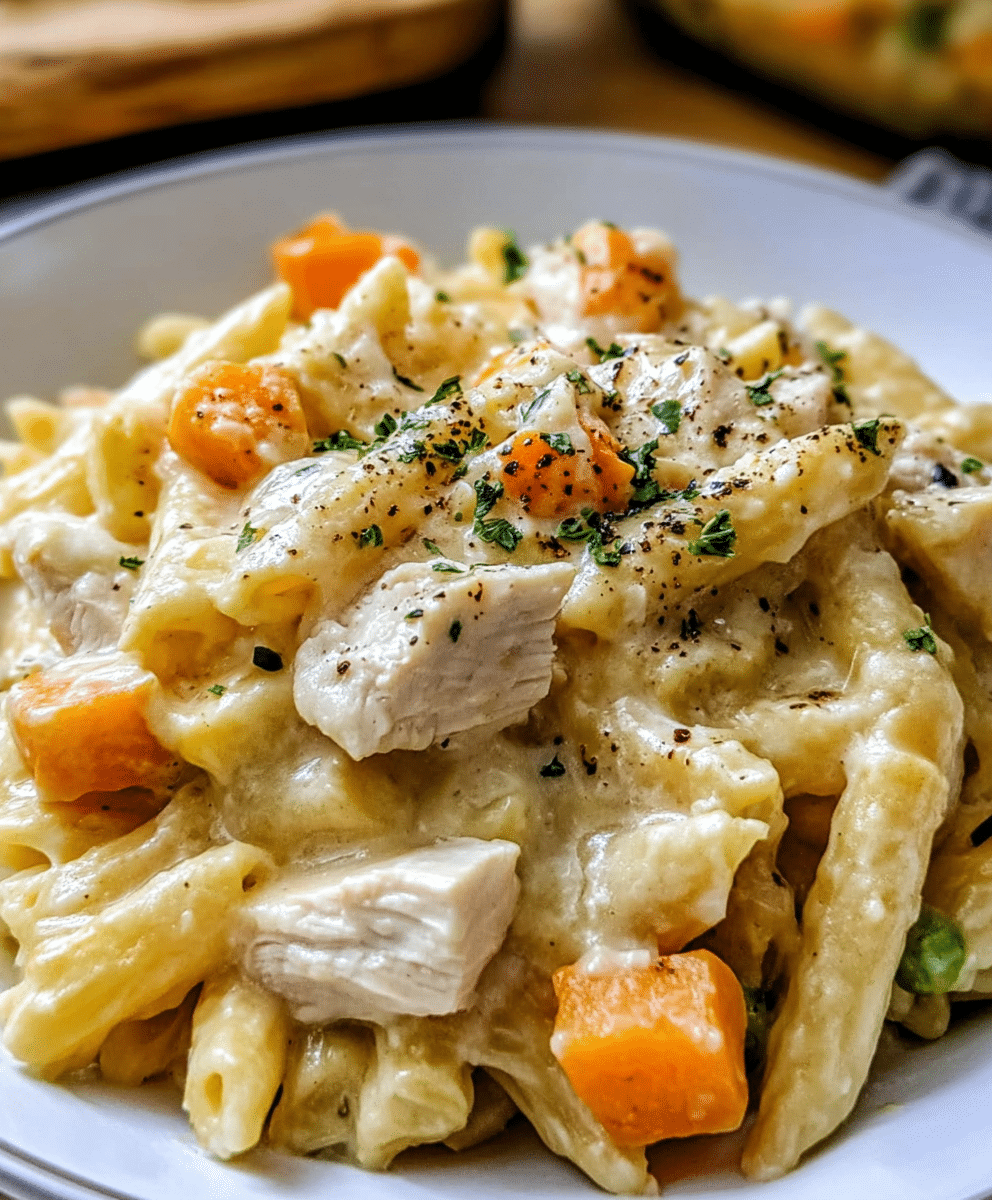 Creamy Chicken Pot Pie Pasta Recipe
