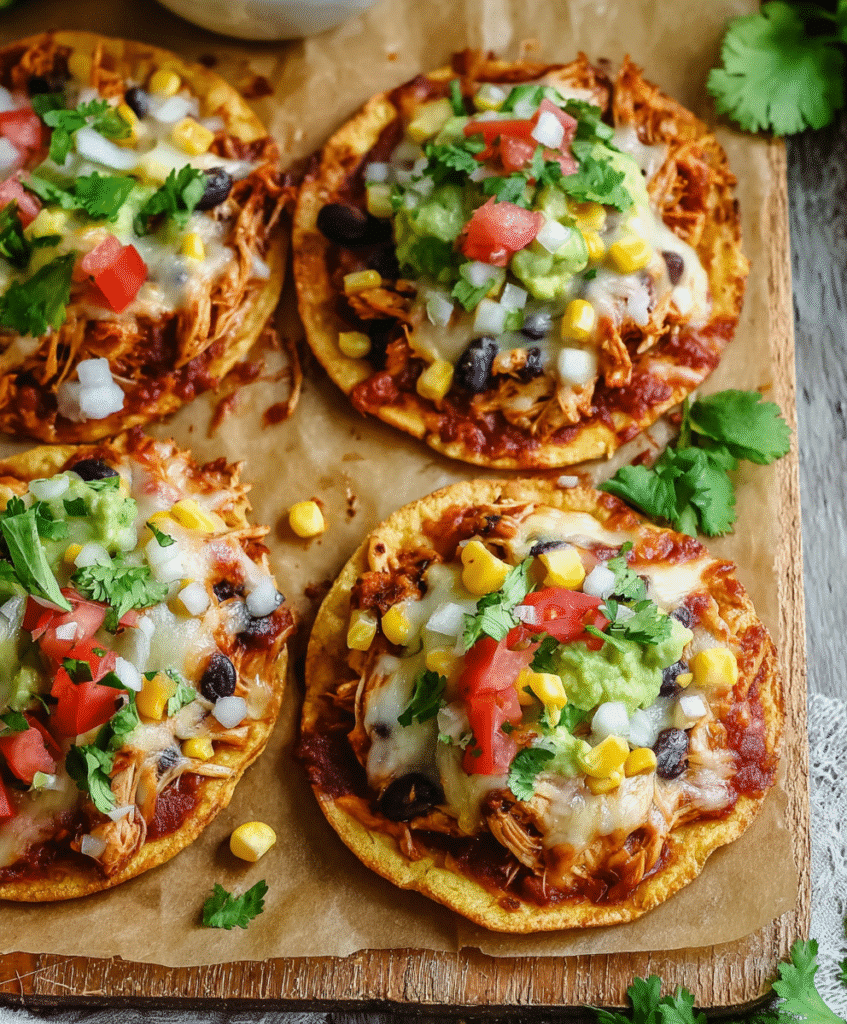 Mexican Rotisserie Chicken Tostadas