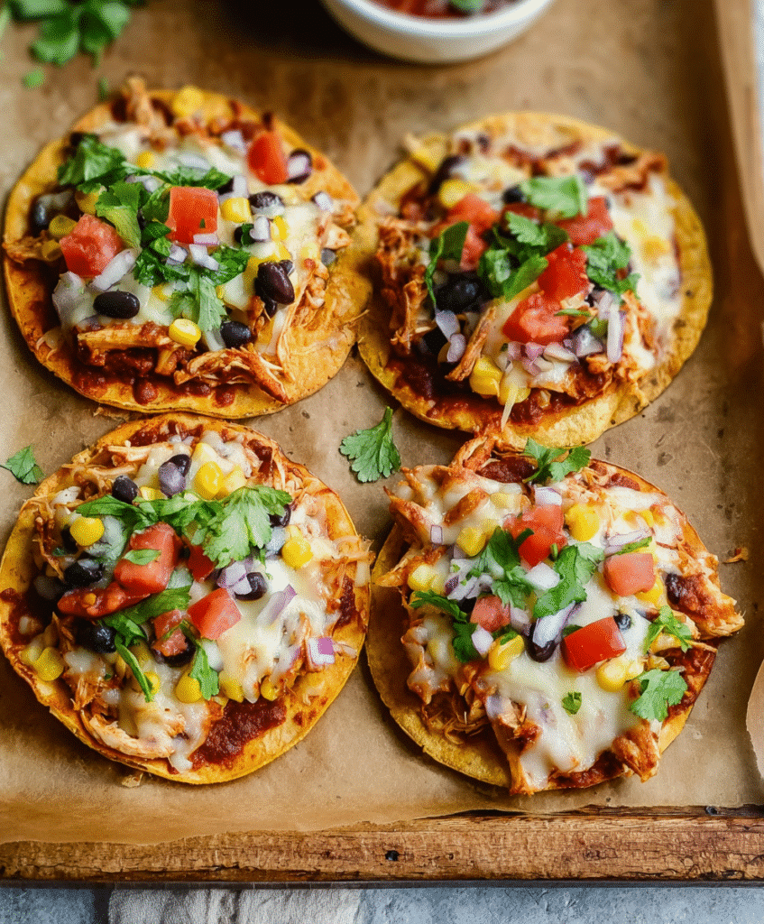Mexican Rotisserie Chicken Tostadas