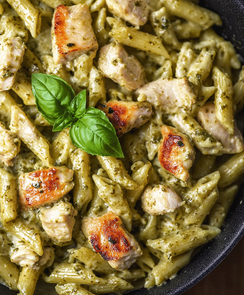 Creamy Chicken Pesto Pasta