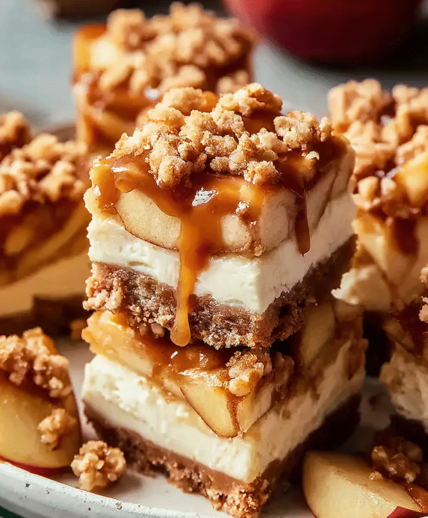 Caramel Apple Cheesecake Bars
