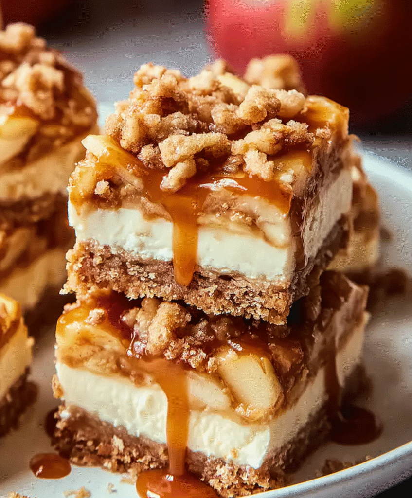 Caramel Apple Cheesecake Bars