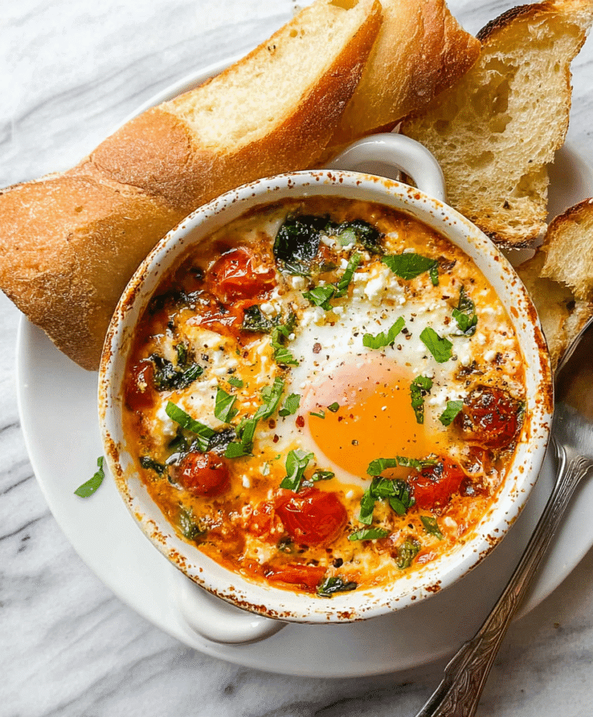 Baked Feta Eggs