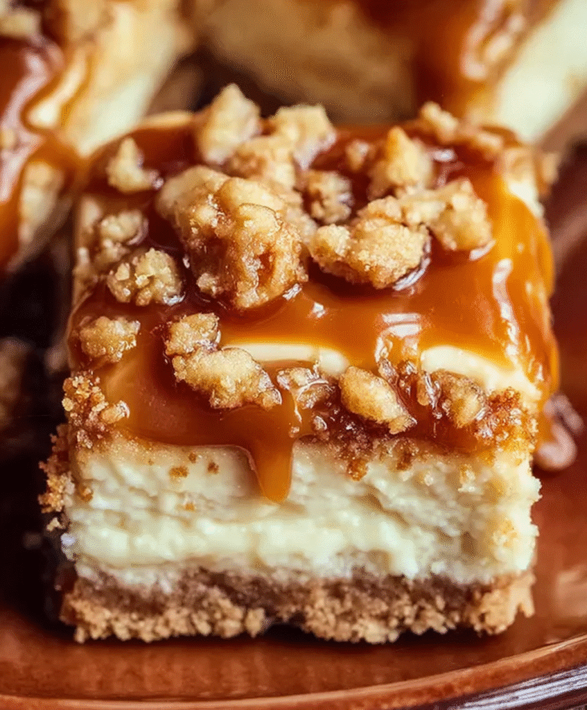 Caramel Apple Cheesecake Bars
