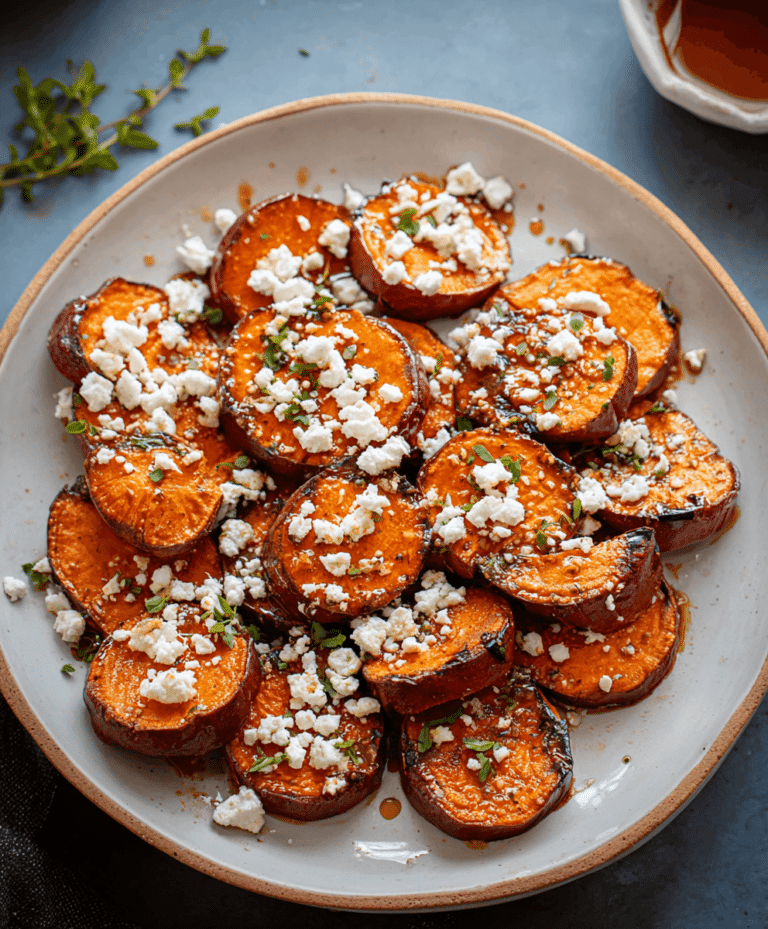 Honey Feta Sweet Potato Rounds