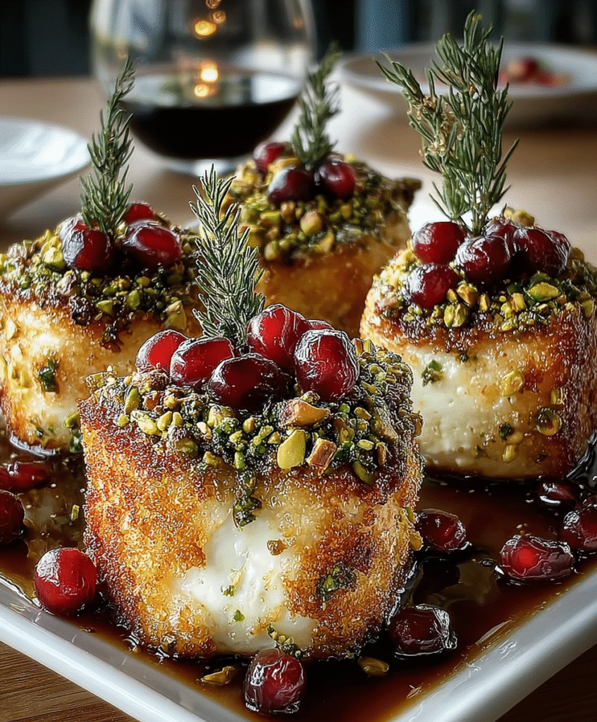 Savory Pistachio-Crusted Brie Bites